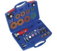 42 Pack - Air Angle Die Grinding / Sanding Kit & Case - 50 & 75mm Detail Pads