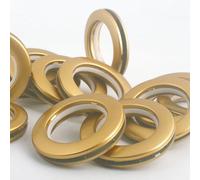 42 Pack Curtain Grommets 1-9/16"(40mm) Plastic Curtain Eyelet Rings Inner Diameter Nanoscale Low Noise Large Grommet Kit for Fabric (Golden)