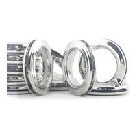 42 Pack Curtain Grommets Inner Diameter 1-9/16"(40mm) Plastic Curtain Eyelet Rings Nanoscale Low Noise Large Grommet Kit for Fabric (Bright)