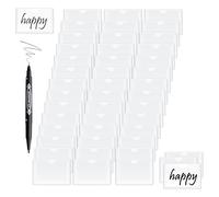 42 Pack Self Adhesive Pocket - 6 * 10cm Adhesive Plastic Card Sleeves, Self Adhesive Clear Pockets, Open Side Business Card Pockets for Organizing and Protecting Your Planners,Index Cards,Shelves