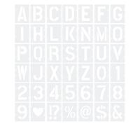 42 Pcs 4 Inch Large Plastic Letter Number Stencils Spray Paint Alphabet Symbol Stencil Spraying on Wall Stencil White Painting on Wood Templates Capital Letter Craft Stencils for Wall Chalkboard