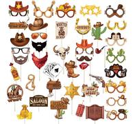 42 PCS cowboy party decorations, interesting cowboy accessories, aesthetic western party decorations, durable Suitable for cowboys themed parties and gatherings