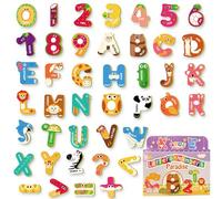 42 Pcs Fridge Magnets for Kids, Alphabet Magnets for Fridge, Magnetic Letters and Numbers for Children- Abc, Spelling, Math Learning Toys