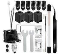 42 Pcs Hotend Fan Kit for Bambu Lab X1/X1C 3D Printers, Maintenance Set with 0.2/0.4/0.6mm Nozzles, Cleaning Needles, Silicone Socks & Tools, Replacement Hotend Parts for X1/X1C Series