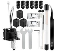 42 Pcs Hotend Fan Kit for Bambu Lab X1/X1C 3D Printers, Maintenance Set with 0.2/0.4/0.6mm Nozzles, Cleaning Needles, Silicone Socks & Tools, Replacement Hotend Parts for X1/X1C Series