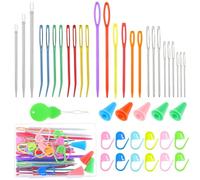 42 Pcs Large Eye Blunt Needles, Darning Needles for Wool, Multicolor Big Eye Sewing Needles,Learning Needles,Big Eye Sewing Needles for DIY Sewing Handmade Crafts