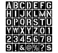 42 Pcs Letter Stencils,Stencils for Painting,Alphabet,Reusable Plastic Letter Template Set,for Drawing On Wood, Wall, Glass, Porch, Fabric, Rock, Sign and Craft Decoration