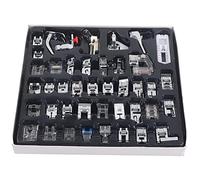 42 Pcs Sewing Machine Presser Feet Set, Universal Low Shank Presser Foot Kit with Blind Stitch Darning Braiding Feet, Compatible with Most Household Multi - Function Sewing
