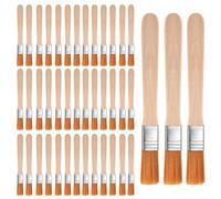 42 Pcs Small Paint Brushes Set, 0.5" Width Soft Bristle Brushes with Wood Handle, Touch Up Paintbrushes, Trim Painting Tool, Edge Painting Brush Tool for Wall Fences Furniture Door Acrylic Painting
