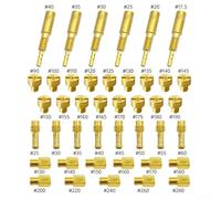 42 Piece Carburetor Jet Nozzle Kit for Mikuni VM, HSR Series Including Models TM33-8012, TM36-68, TM40-6 with Large Round and Pilot Nozzles Designed to Improve Fuel Atomization