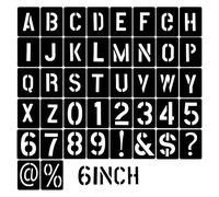 42-Piece Letter and Number Stencil Set - 4 Inch Reusable Alphabet, Numbers, and Symbols - Washable, Eco-Friendly PET Material - Ideal for DIY Art, Crafts, Sign Making, and Home Decor