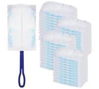 42 Pieces Duster with 1 Handle, Dust Magnet Refill Pack Dirt Electrostatic Wiper for Household, School, Office