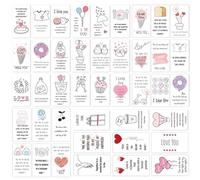 42 Pieces Romantic Lunch Box Notes Love Notes for Him Her Mini Cards for Husband Wife 2 x 3.5 Inch Inspirational Design Lunchbox Notes for Adults Beloved Ones (Multicolor)
