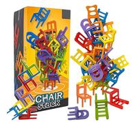 42 Pieces Stacking Chair Game, Mini Chair Balance Blocks Toy Stacking Game, Stacking Chairs Stacking Tower Game, Children's Balance Stacking Game, Chair on Chair Stacking Game for Parties with