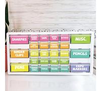 42 Pieces Teacher Toolbox Labels Tool Box Storage Label Classroom Supply Decor for Back to School Teachers Classroom Organization (Bright Rainbow)