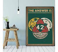 42 The Answer to Life The Universe and Everything Poster Science Lover Metal Sign 8X12 Inch