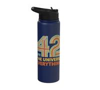 42 The Answer to Life The Universe and Everything Scientist Stainless Steel Insulated Water Bottle