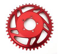 42 Tooth Chainring for BBS01 for bbs02 Electric Bike Upgrade | 6061-T6 alloy, high strength, for durable build, direct fit for bbs01/ for bbs02, optimal for torque balance(red-HD)