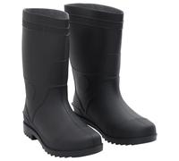 (42) vidaXL Rain Boots Waterproof Wellies Outdoor Garden Shoes Black Size 46 PVC