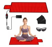 42 x 16 inch Red Light Mat for the Body, Infrared Light Pad with Two Wavelengths (660 nm & 850 nm), 420 LEDs, 9 Timers and 5 Brightness Levels, 3 Modes, for Back, Shoulders and Stomach