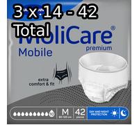 42 x Molicare Premium Mobile 10 Drops | Medium | Inco Pants | 3 Packs of 14