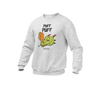420 Cannabis Jumper - Puff Puff Pass (Grey, Large)