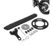 420 Chain and Sprocket Set, Rear 37 Tooth 76mm Front 17 Tooth 17mm 96L Chain for Chinese Motorcycle 50 70 90 110 125 ATV Mini Bike Go Kart SSR Taotao Coolster Pit Bike Parts