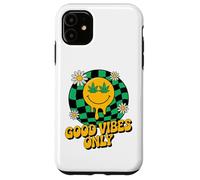 420 Good Vibes Melting Smile Weed Cannabis Retro Stoner Case for iPhone 11
