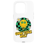 420 Good Vibes Melting Smile Weed Cannabis Retro Stoner Case for iPhone 15 Pro