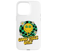 420 Good Vibes Melting Smile Weed Cannabis Retro Stoner Case for iPhone 15 Pro Max