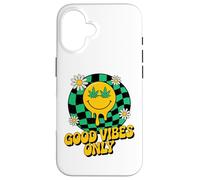 420 Good Vibes Melting Smile Weed Cannabis Retro Stoner Case for iPhone 16