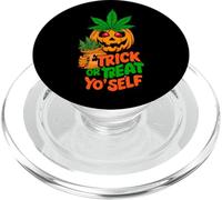 420 Halloween Pumpkin Trick or Treat Weed Cannabis Marijuana PopSockets PopGrip for MagSafe