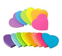 420 Pages of Sticky Notes, Colourful Heart Stickers, Self-Adhesive Labels are Eye-catching, Easy Removal, Writeable and Durable (A)