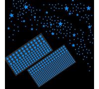 420 Pcs Glow in The Dark Stars for Ceiling, Blue Glowing Stars Stickers for Kids Bedroom, Space Galaxy Universe Planet Wall Decals for Nursery, Living Room Decor