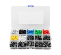 420 pcs Tact Switch Set Including 8 Different Push Button Models and 7 Types of for DIY and Repair Tasks