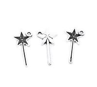 420 Pieces Antique Silver Tone Jewellery Charms Craft Art Making Crafting Beading Supplies A1IL2I Star Stick Magic Wand