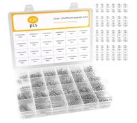 420 pieces compression springs assortment, stainless steel coil spring compression spring assortment set, 24 sizes, length 10 mm, 15 mm, 20 mm, 30 mm, diameter 5 mm, 6 mm, 7 mm for DIY craft repair