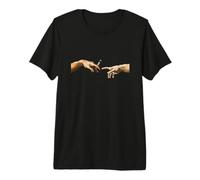 420 The Creation of Adam Michelangelo Weed Joint Vintage Premium T-Shirt