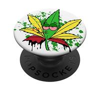 420 Weed Leaf Smoker Marijuana Smokers Men Women Pot Flower PopSockets Swappable PopGrip
