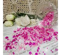 4200 pcs Pink rhinestones,Crystal gemstones,Glass stones,Decorative particles,ConfettiSuitable for wedding table decoration, party decoration, vase filling (pink mix)