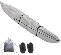 420D Kayak & Canoe Cover - Waterproof, Dust & Sunblock Protection - Gray, 13FT