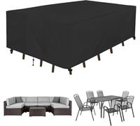 420D Ox Fabric Outdoor Patio Furniture Cover | Black Multiple Sizes For Patio Table & Chair Set(140x90x70cm)