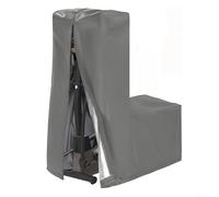 420D Oxford Elliptical Exercise Machine Cover with Silver Coating, Waterproof Dustproof Sun Protection for Indoor Outdoor Gym Equipment, Black, 181x74x165cm(grey 87 * 51 * 153)