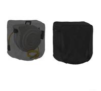420D Oxford Garden Hose Reel Cover Waterproof, Retractable Outdoor Furniture Protector for Rain Snow Sun, 60x60x45cm Fit up to 40m Hose with Storage Bag, Black