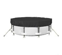 420D Oxford Round Above Ground Swimming Pool Cover with Drawstring and Fasteners for Frame Hard-Wall Pools(14ft)