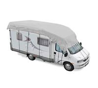420D Oxford Truck Camper Cover for RV Travel Car,Foldable, Easy to Clean, Heavy Waterproof & UV Resistant Tarpaulin for RVs,Motorhome Top with Retractable Straps,Gray,32.8 * 9.8FT