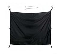 420D Oxford Waterproof Camper Van Rear Door Privacy Curtain, Sunshade Partition, For Outdoor Camping, Shower Changing Room, 180X230cm, Black