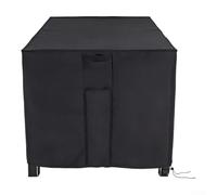 420D Waterproof Fire Pits Cover for Outdoor Use | Rectangular Oxford Fabric Patio Table Protector Black Compatible with Multiple Sizes 109-114 cm(114 * 61 * 61cm)