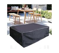 420D Waterproof Garden Dining Table Cover Rectangular Patio Furniture Protector Wind & Dust Resistant Durable Outdoor Table Cover (210x110x70cm)