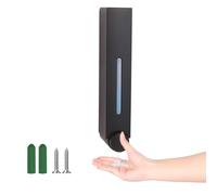 420ml Soap Dispenser Wall Mounted Black Liquid Soap Dispenser Clear Shampoo Conditioner Dispenser Bathroom Shower Gel Shampoo Conditioner Dispensers for Kitchen Manual (Black-420ml)